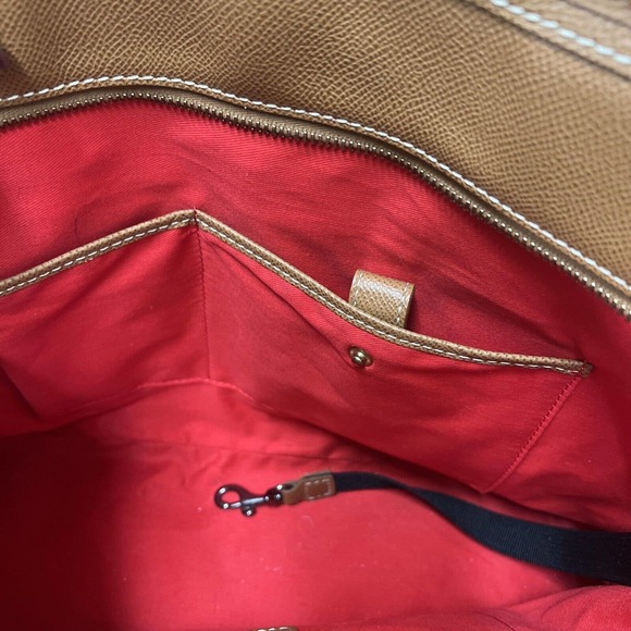 Dooney & Bourke Dark Tan Pebble Grain Davis Tassel Shopper Large Purse Bag Chrty - Picture 13 of 13